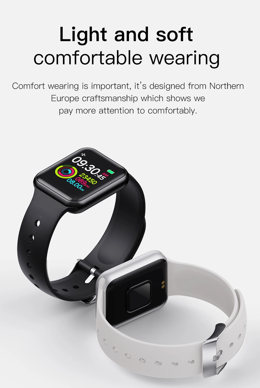 Makibes SN72 Bluetooth smartwatch 60days Standby Blood Pressure smart watch men for apple huawei Black Friday Christmas present_13