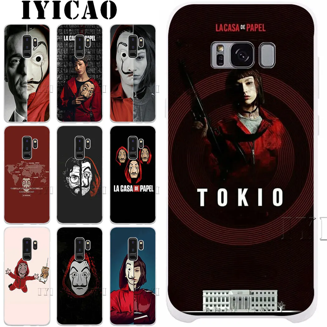 La Casa de papel черный жесткий футляр для samsung Galaxy J6 J5 J1 J2 J3 J7 2017 2016 2015 премьер-J7 нам