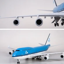 47 см модель самолета Смола 1/157 масштаб Boeing B747 KLM королевские голландские авиалинии модель самолета с светильник на колесах Airbus для коллекции