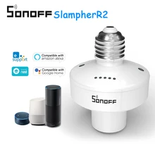 Sonoff SlampherR2 433 МГц РЧ умный Wi-Fi светильник держатель E27 лампочка прерыватель WiFi переключатель для умного дома для Alexa Google Home