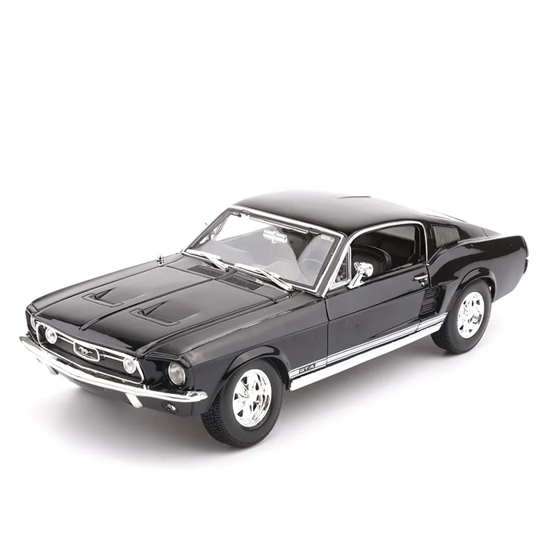 1:18 Высокая литая модель машины модель моделирование Ford Mustang модель мышцы автомобиль скорость модель для детей Подарки - Цвет: 1967B NO BOX