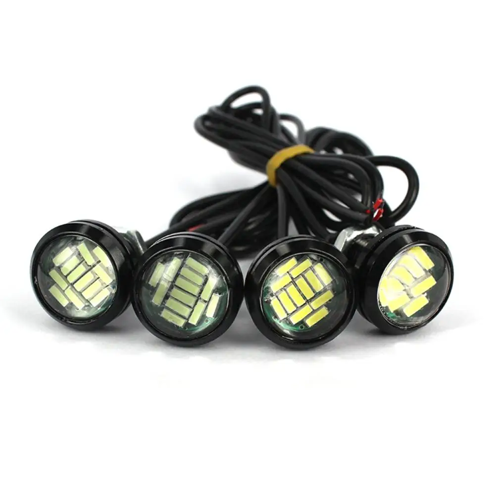 10 шт. 12 В орлиный глаз светодиодный светильник 12SMD 22 мм автомобиль DRL дневные ходовые водонепроницаемые светильник мотоцикл винт лампа сигнал заднего хода светильник Bul