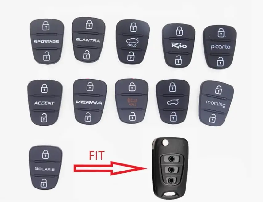 Флип чехол для автомобильного ключа 3 кнопки Hyundai Kia Picanto RIO Solaris Accent Tucson l10 l20 l30 Rio