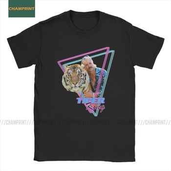 

Men T-Shirt Joe Exotic T Shirt Tiger King Cotton Tees Short Sleeve Election For President America Animal Lovers Big Cats Top
