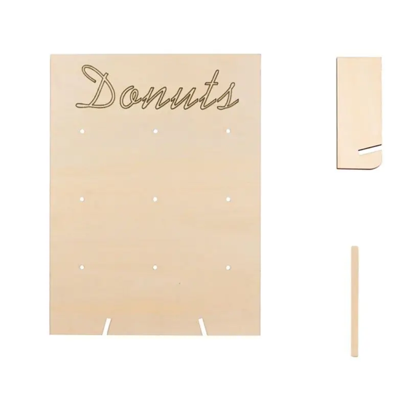 

DIY Donut Wall Holder Candy Sweet Cart Stand Wooden Table Wedding Party Supplies Home Decoration