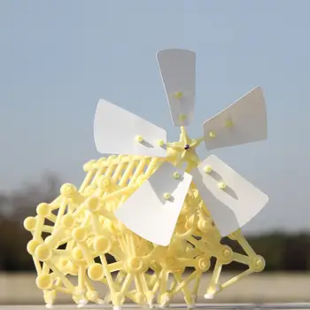 

DIY Windmill Wind Power Walking Beast Assembly Model Educational Children Toy New