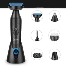 Surker триммер для волос 5 в 1 сухой аккумулятор моющийся Эпилятор электробритва очищающее средство для лица Триммер для носа триммер для бровей