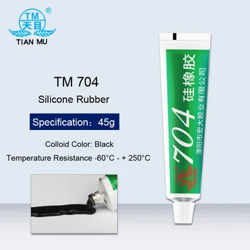

704 Black Silicone Rubber Waterproof Insulation Electronic Hardware Induction Cooker Repair Sealant High Temperature Resistant