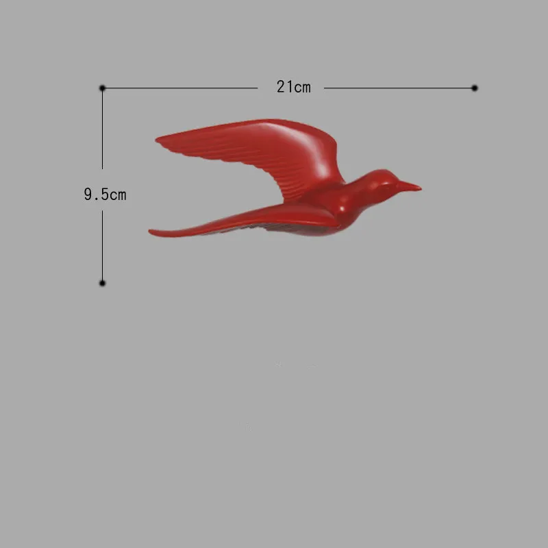 3D Смола Птица Мода стикер стены, статуя животного, фреска, ТВ фон домашний декор, маленькая птица модель украшения - Цвет: 26