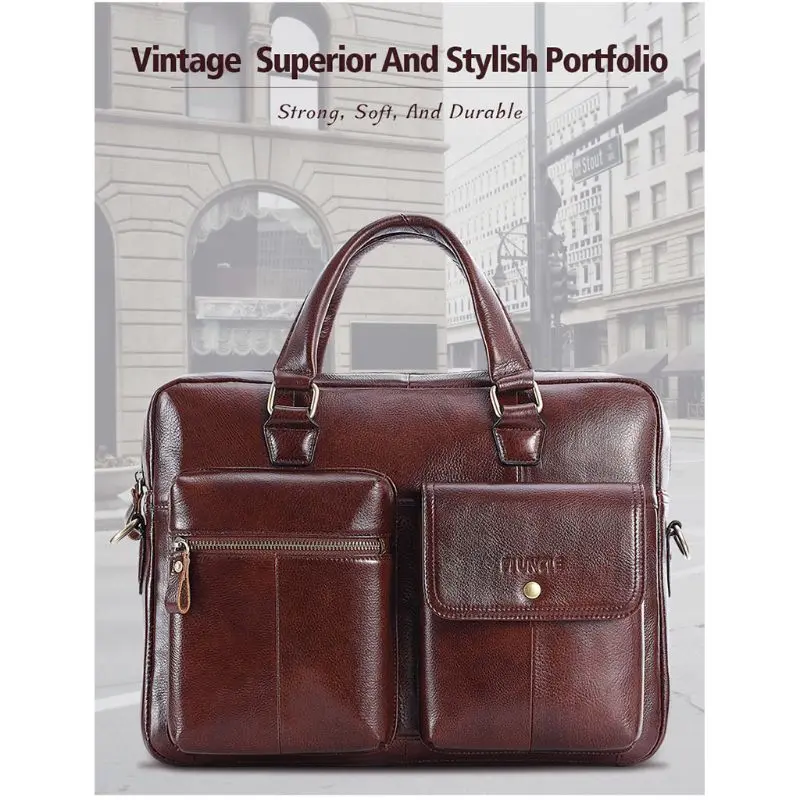

Vintage Men's Leather Casual Messenger Top Handle Bag Crossbody Tote Handbag Shoulder Bags F42A