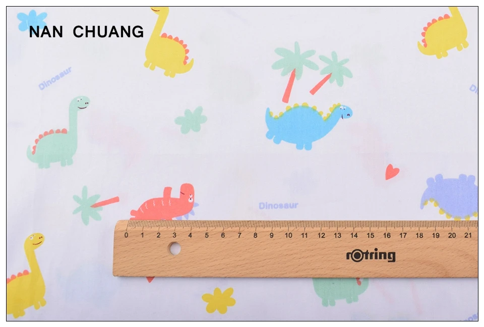 Nanchuang 6 шт./лот, мультяшная саржевая хлопковая ткань, сделай сам, швейная стеганая одежда для детей и детей, толстая ткань для пэчворка, материал 20 см x 25 см