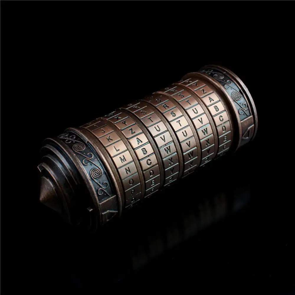 Leonardo da Vinci код паролем игрушки металлические замки-криптекс свадебные подарки подарок на день Святого Валентина спасательный камерный реквизит подарок подруге - Цвет: tan