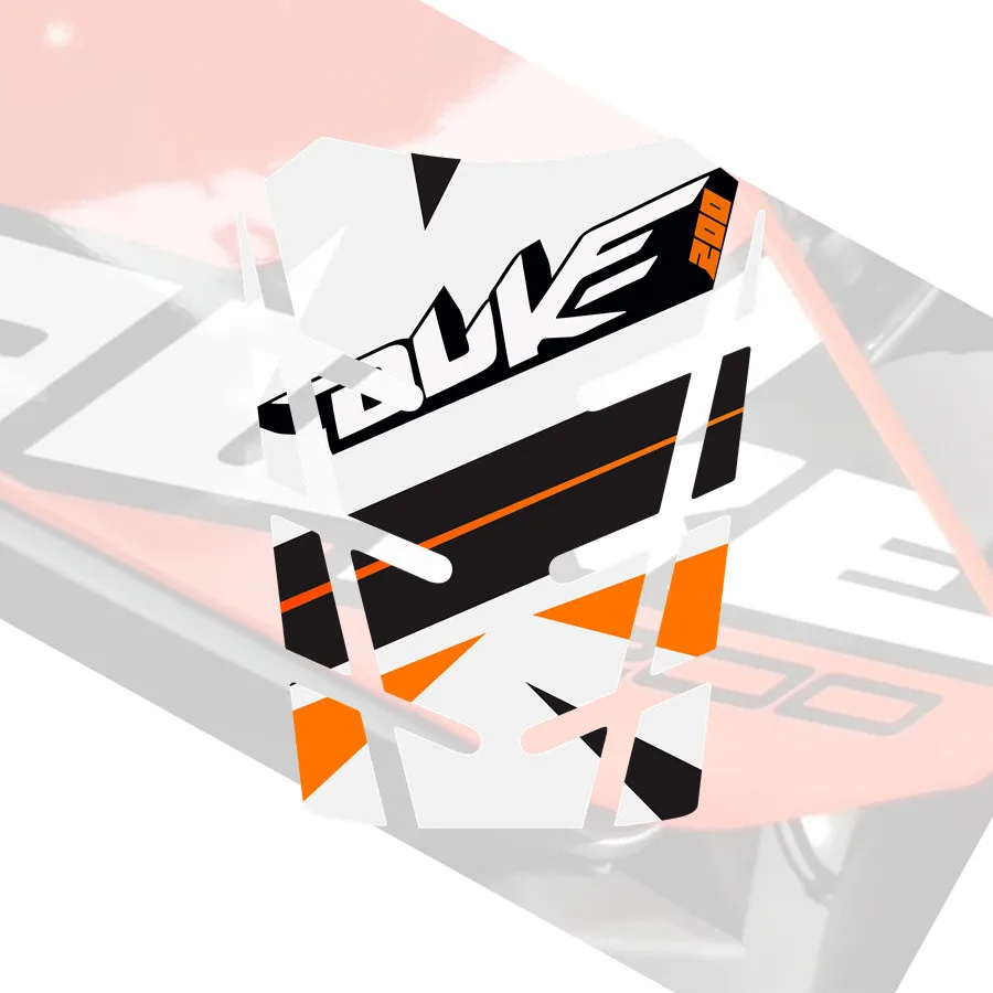 3D наклейка эмблема защиты Танк Pad Cas крышка подходит для KTM DUKE 200 DUKE200 - Цвет: Белый