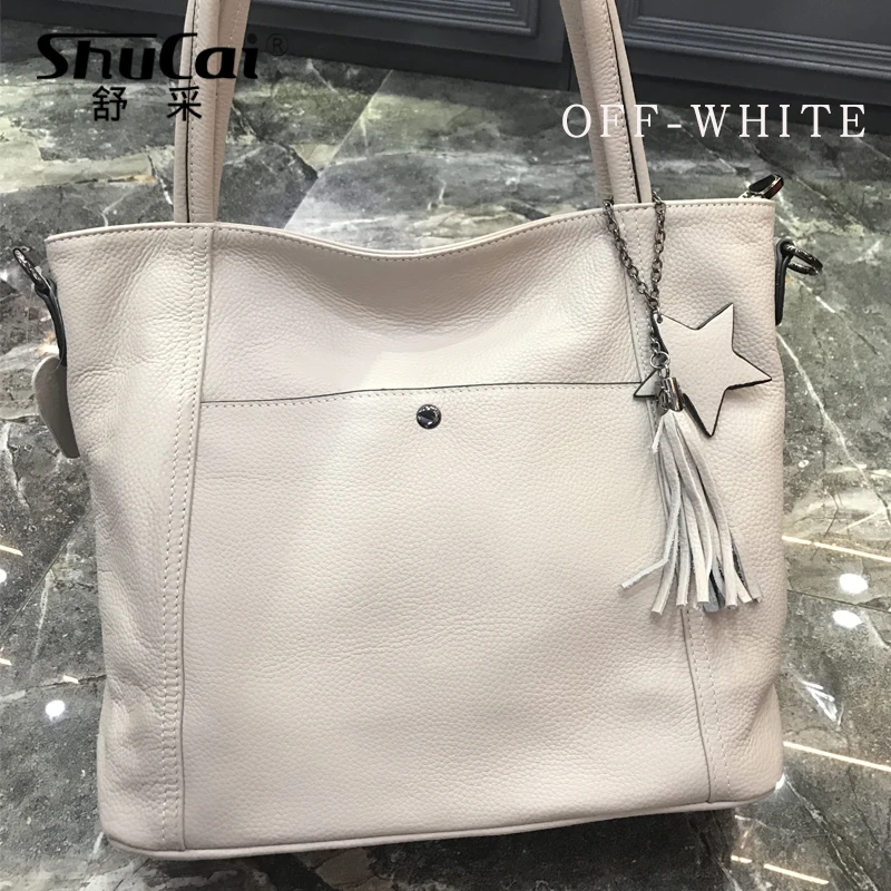 OFF-WHITE Натуральная кожа женские модные сумки на плечо для женщин роскошные сумки женские дизайнерские сумки - Цвет: OFF-WHITE