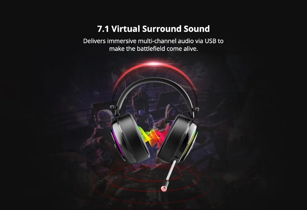 Tronsmart Glary Gaming Headset ps4 headset Virtual 7.1,USB Interface Gaming Headphones for ps4,nintendo switch,Computer,Laptop (5)