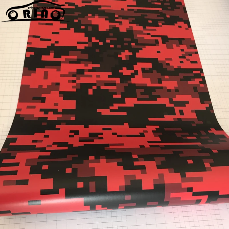 Black Red Digital Vinyl Film Sticker-1