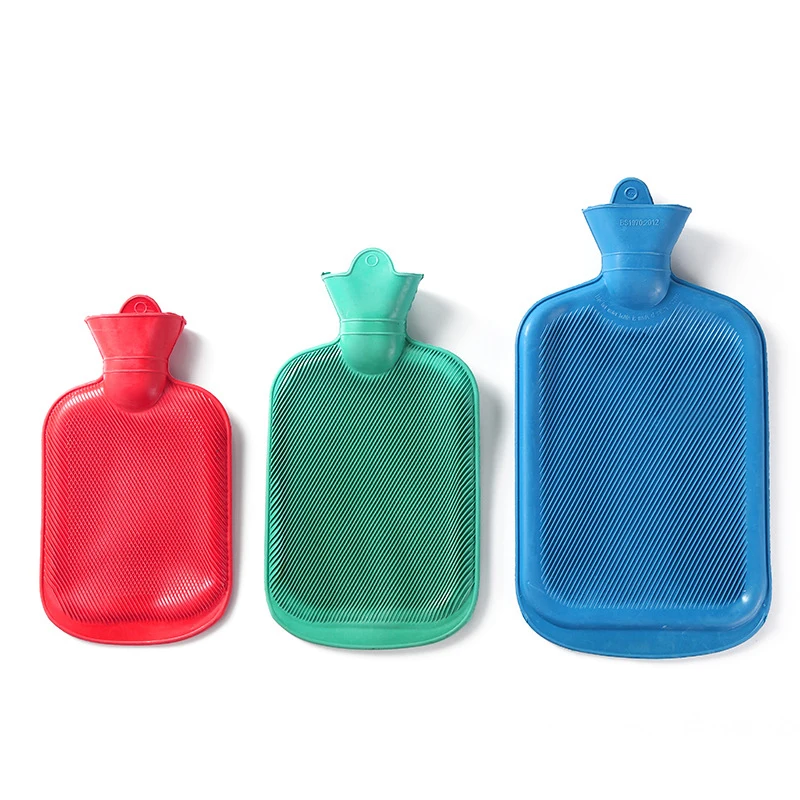 Botella de agua caliente de goma, calentador de manos portátil de 1000ml, 1750ml y 2000ml, Mini bolsas de agua caliente a prueba de explosiones