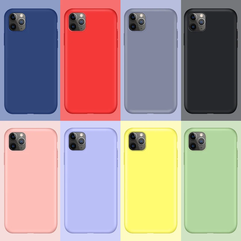 Чехол для iPhone 11 Pro Max X Xs XR Оригинальный жидкий силиконовый чехол тонкий мягкий