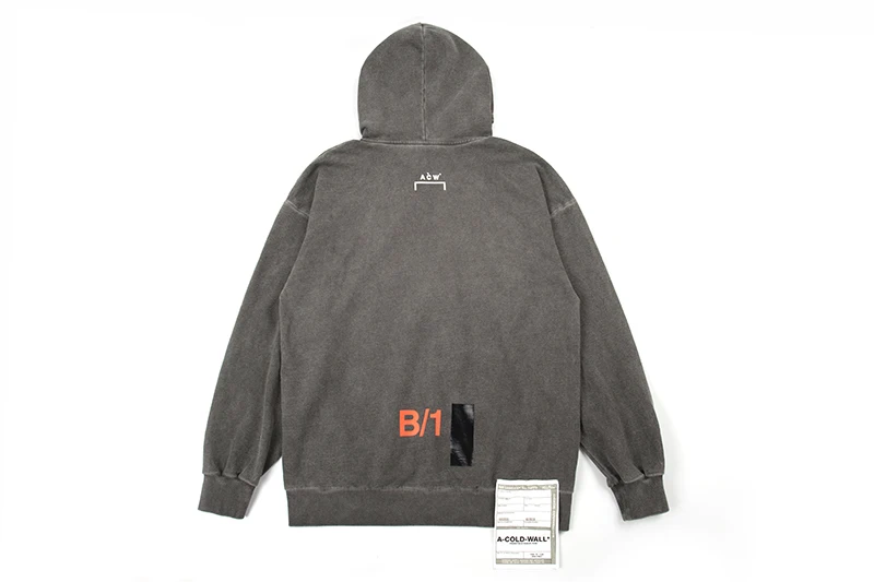 Новинка года, A-COLD-WALL, винтажная серая толстовка с капюшоном, 19SS, с холодной стеной, с высокой уличной функцией, для мужчин и женщин, толстовка с буквенным принтом, пуловер ACW