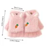 Cute Kids Gloves Winter Warm Faux Fur Knit Boy Girl Children Glove Cartoon Half finger Flip Cover Outdoor Mittens 3-7Y 6