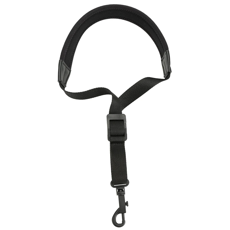 

Adjustable Padded Saxophone Sax Neck Strap with Snap Hook Black and Coffee Saxophone Parts and Accessories