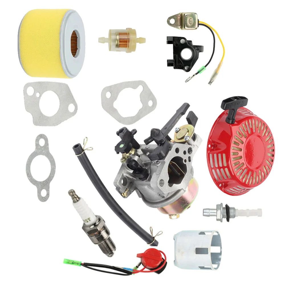 

Carburetor For Honda GX240 GX270 Ignition Coil Air Filter Spark Plug Replacement