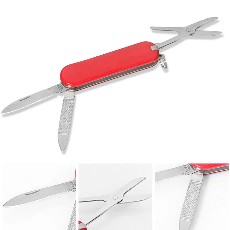 High Quality Stainless Steel Multifunctional Color Outdoor Folding Knife Scissors File Tweezers Fruit | Инструменты