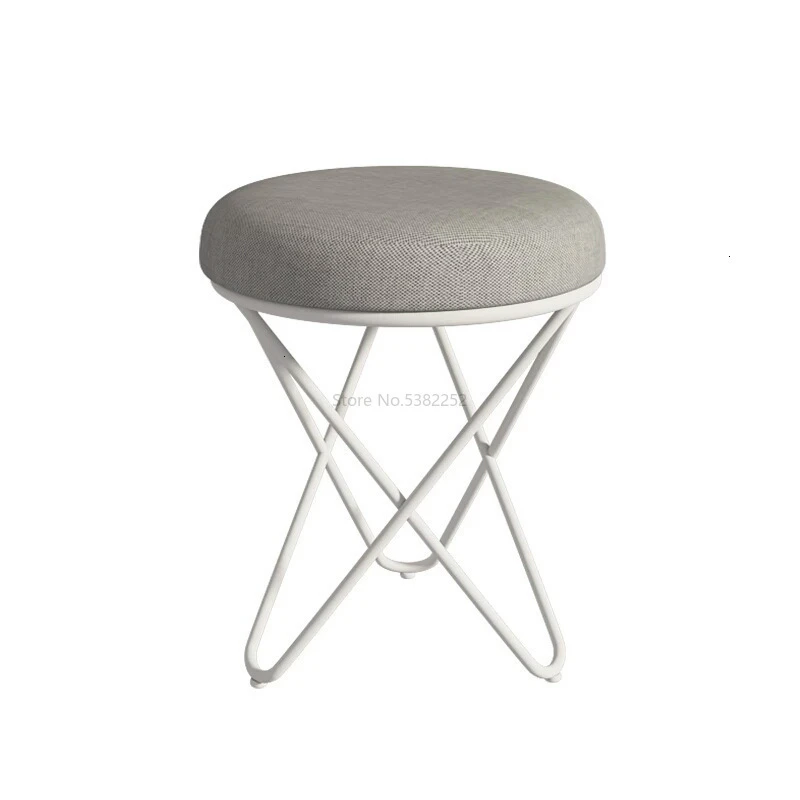 a2 Princess Dresser Stool Wrought Iron Nothing Backrest Makeup Chair Cosmetology Shop Beautiful First Form A Complete Set Chair - Цвет: a2