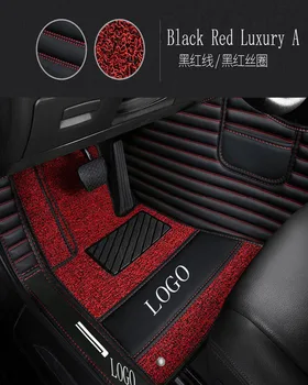 

Car floor mats with Logo/Brand Logo for Kia Rio K2 Spectra Cerato Forte 5D heavy duty foot case car styling rugs carpet liners (