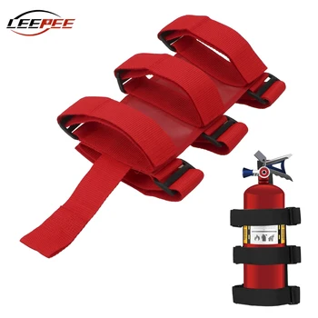 

LEEPEE Car Accessories Fire Extinguisher Holder Fixing Belt Strap For Jeep Wrangler TJ JK JL Auto Roll Bar Adjustable Oxford