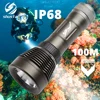 IP68 Diving Flashlight Dive Torch Can dive 100 meters Rotary switch Color rendering index Ra80 amphibious by 18650/26650 battery ► Photo 1/6