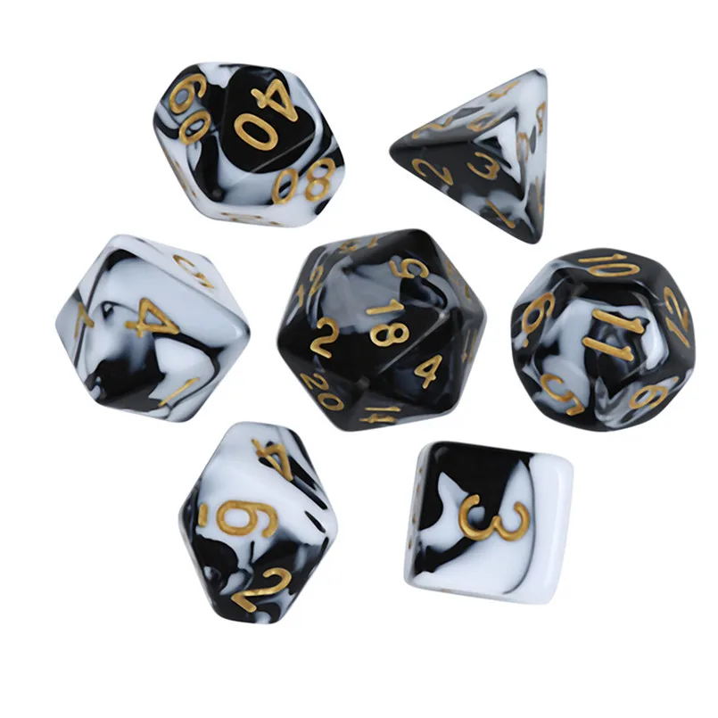 7Pcs D20 multi-faced dice sets d6 16mm poly dice resin dados poliedricos freaky dice polydice game lovers dados de rpg 30A20 (4)