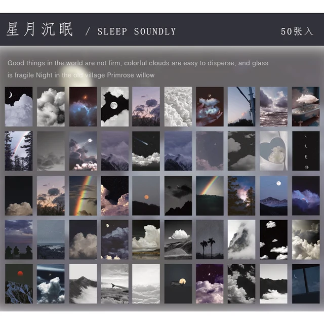 Warm 50pcs/lot INS Natural Scenery Stationery Stickers Aesthetic Travel Book Cute Craft Diary Ablum Bullet Journal Scrapbooking V