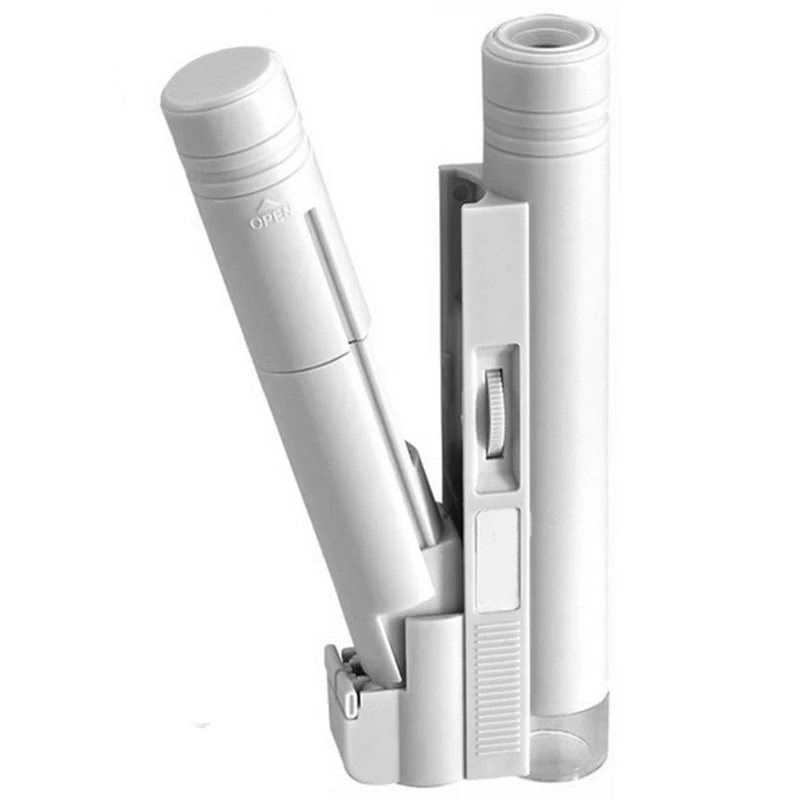 

150X Pocket Microscope Adjustable Read Illuminant Magnifier With Scale Loupe Glass Magnifying Tool With Led Light Lamp
