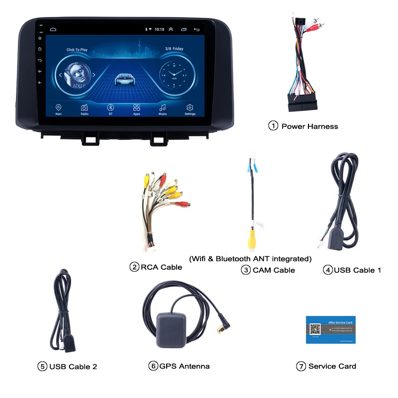 Android 8,1 para Hyundai ENCINO 2018 Corea 2019 GPS Navi reproductor Multimedia estéreo apoyo Carplay TPMS cámara trasera - 6