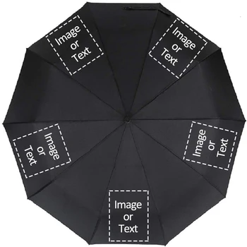 

B-LIFE Personalized Customized Portable Folding Sun/Rain Umbrella DIY with Your Photo Text Image or Logo