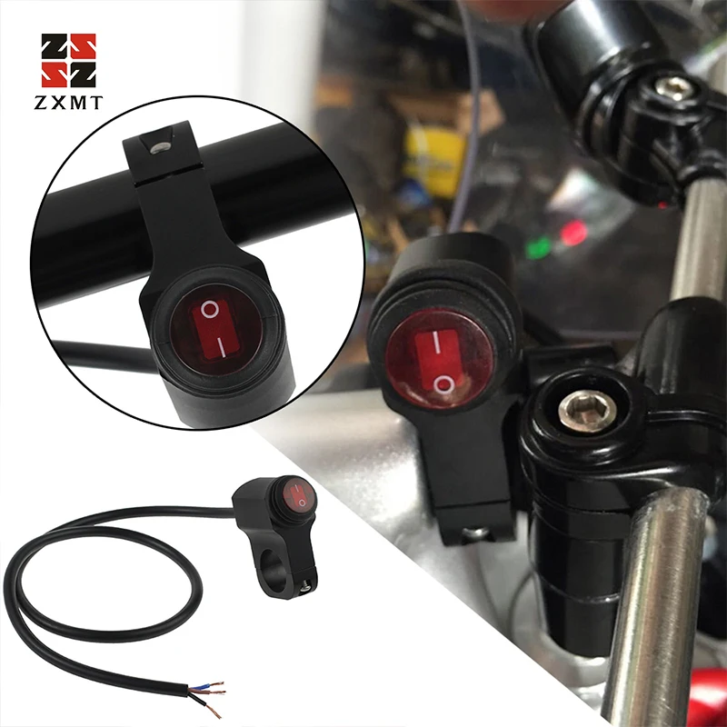 ZXMT мотоцикл 7/" 22 мм фонарь для велосипеда вкл. Выкл. Переключатель 12 В водонепроницаемый ATV фара противотуманная точка Вкл.-ВЫКЛ. Переключатель