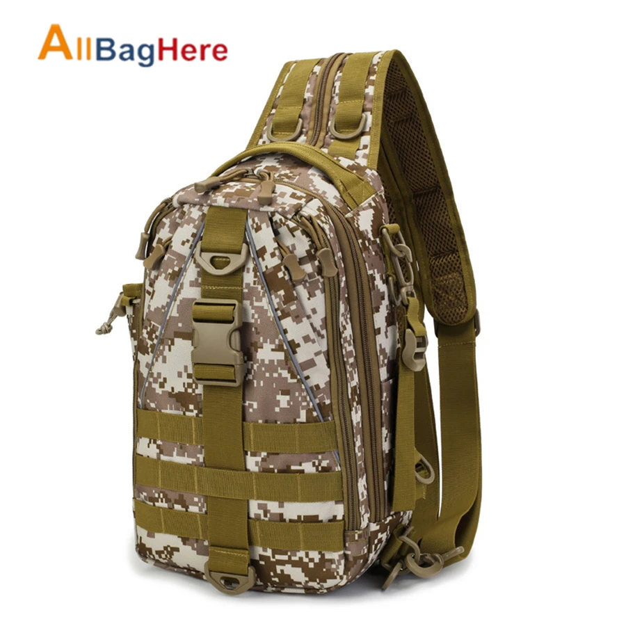Хит, спортивный мужской Тактический походный рюкзак, сумка на грудь, военная, незащищенная, для рыбалки, на плече, для альпинизма, кемпинга, дорожные сумки - Цвет: Desert Digital