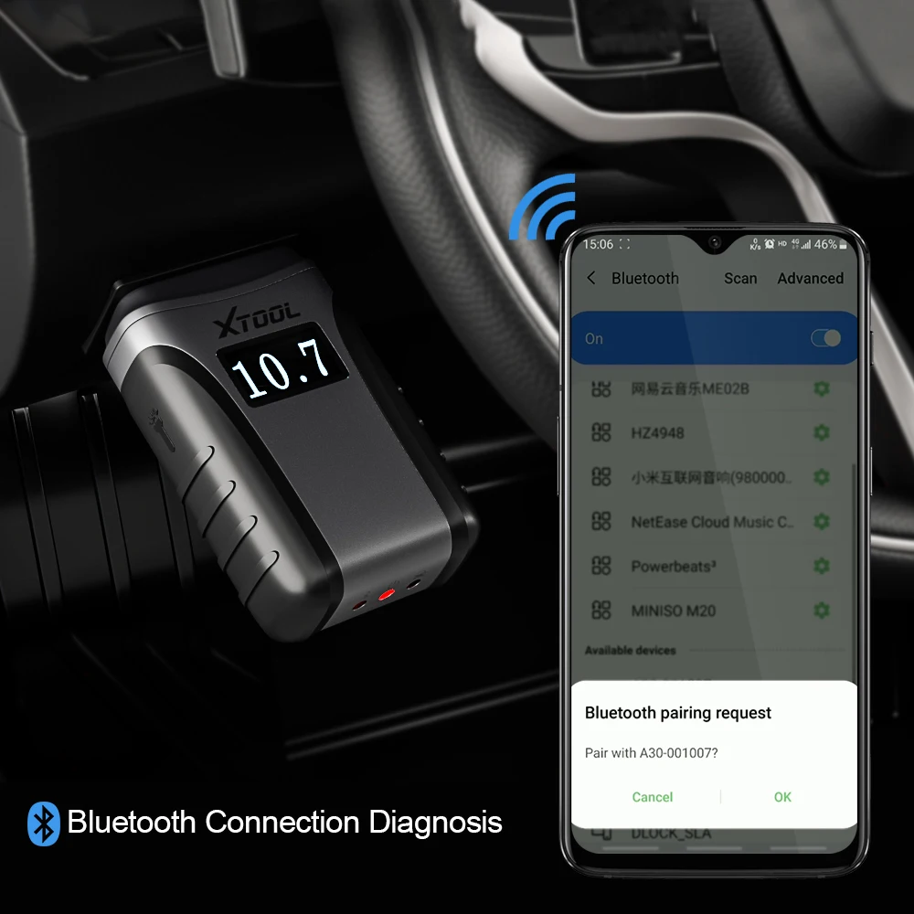 Оригинальный XTOOL Anyscan A30 все системы автомобильный детектор OBDII считыватель кодов
