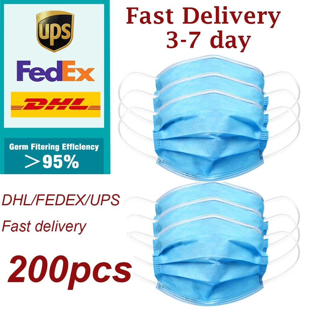 

DHL/UPS/FedEx Ship Disposable Face Mouth Masks Safety Protective Face Mouth Surgical Mask Medical mouth Disposable Protection