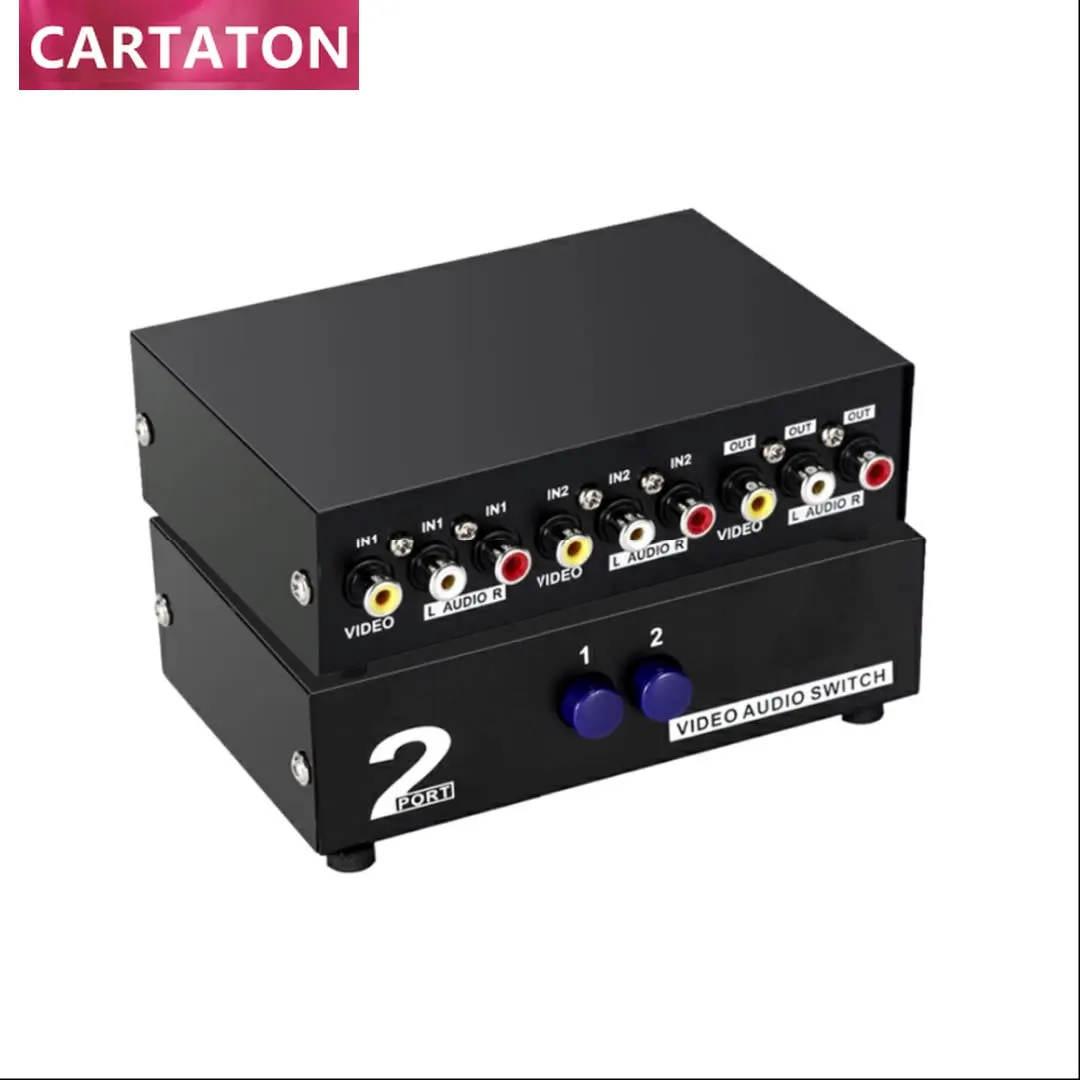 Переключатель 3 RCA 2 входа 1 выход композитный видеопереключатель AV 2-ходовой AB |