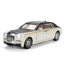 1:24 Alloy Toy Car Pull Back Diecast Metal Model Vehicle Collection Sound Light Door Open For Kids Toys Cars Boys Birthday Gifts