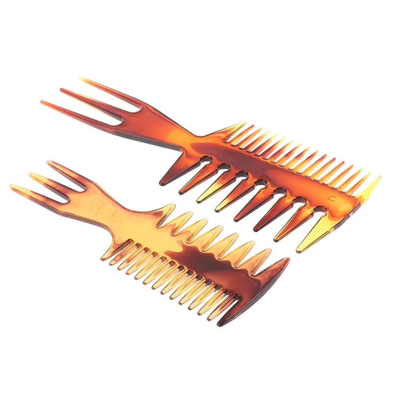 New Three-sided Hair Comb Insert Hair Fork Oil Slick Styling Comb Hair Brush For Man Women Hairdressing Accessory Brush Durable