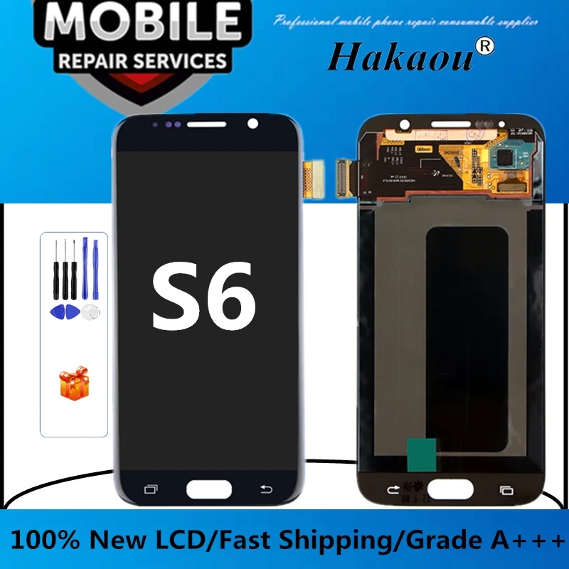 Fftrends 1 шт. OEM Super Amoled для Pantalla Samsung Galaxy S6 ЖК-дисплей сенсорный экран дигитайзер в