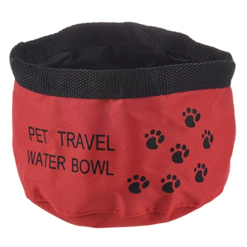 

NEW-8inch Fold Up Travel Dog Water Drinking Bowl