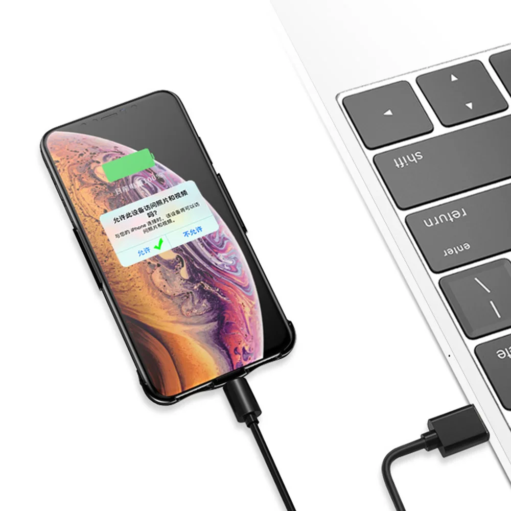 6000 мАч чехол питания для Apple Iphone XR XS Max, чехол для зарядного устройства, цифровой дисплей, запасная крышка, умный внешний аккумулятор