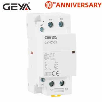

Free Shipping GEYA 2P 40A 63A 2NO or 2NC Modular Contactor DIN Rail Mounting AC220V 230V Automatic