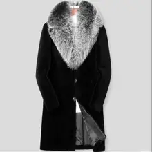 Осенняя кожаная куртка из искусственного меха норки, Мужская зимняя утолщенная теплая меховая кожаная куртка, мужские свободные куртки, модные B233