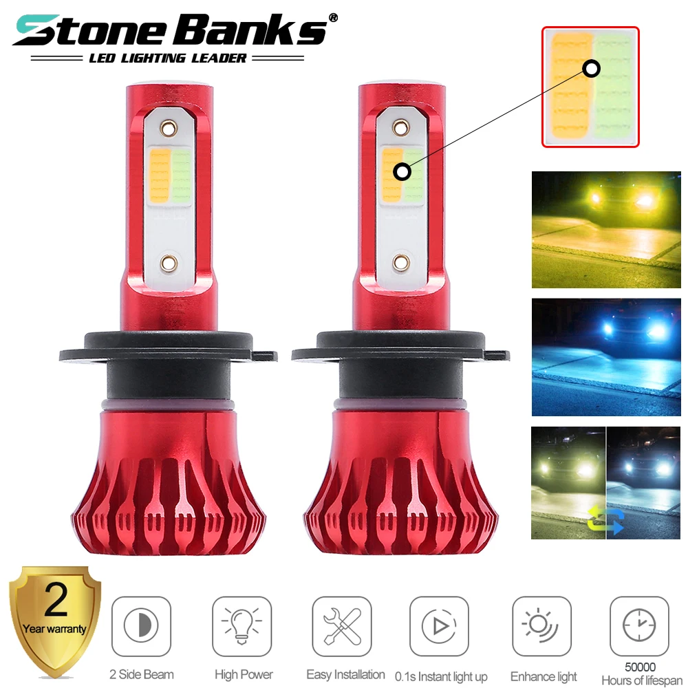Stone Banks H1 H3 H7 H11 H8 H9 H16 9005 HB3 H10 9145 9140 9006 HB4 светодиодный автомобильный светильник