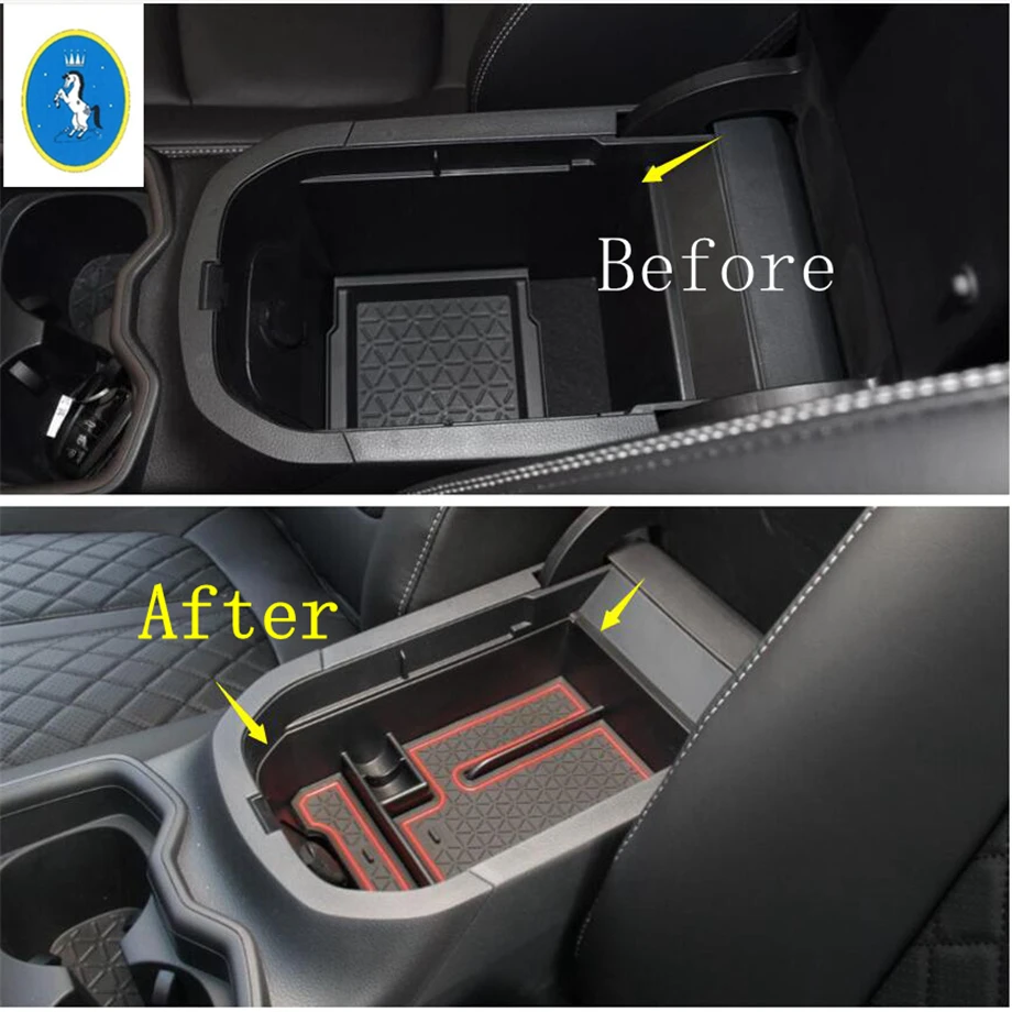 

Yimaautotrims Auto Accessory Center Storage Pallet Armrest Container Box Cover Kit Fit For TOYOTA RAV4 RAV 4 2019 2020 Plastic